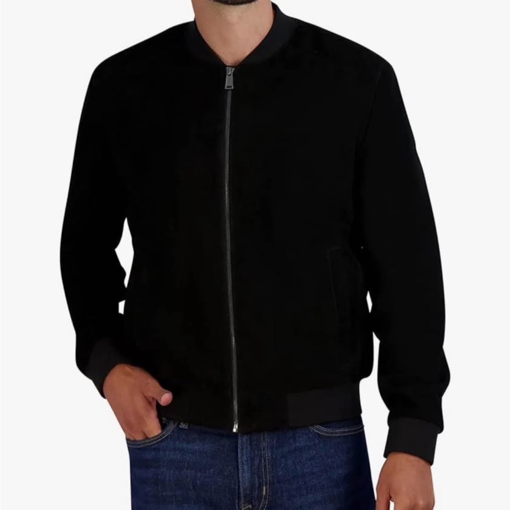 Cole Haan Classic Black Bomber Jacket
